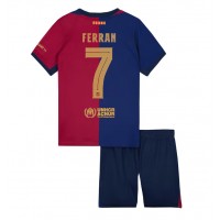 Maglia Calcio Barcelona Ferran Torres #7 Prima Divisa Bambino 2024-25 Manica Corta (+ pantaloncini)